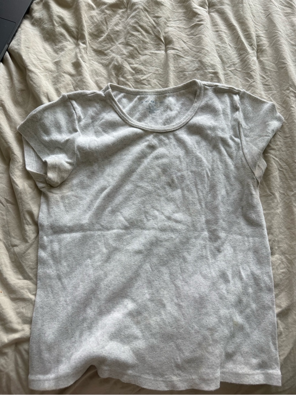 Brandy Melville Heather Light Gray Crewneck Tee
